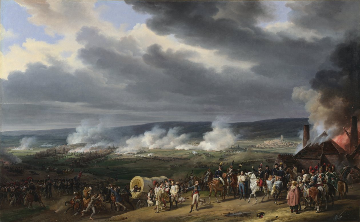 Bitwa pod Jemappes (Jemmapes) 6 listopada 1792 między Austrią a Francją (Zwycięstwo Francuzów, dowództwo generała Charlesa Francois Dumouriez (1739-1823). Obraz Emile Jean Horace Vernet (1789-1863) autorstwa Emile Jean Horace Vernet