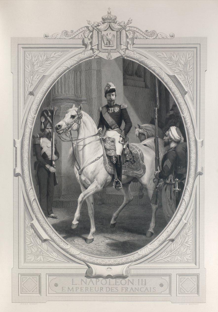 Konny portret Napoleona 3 autorstwa Horace Vernet