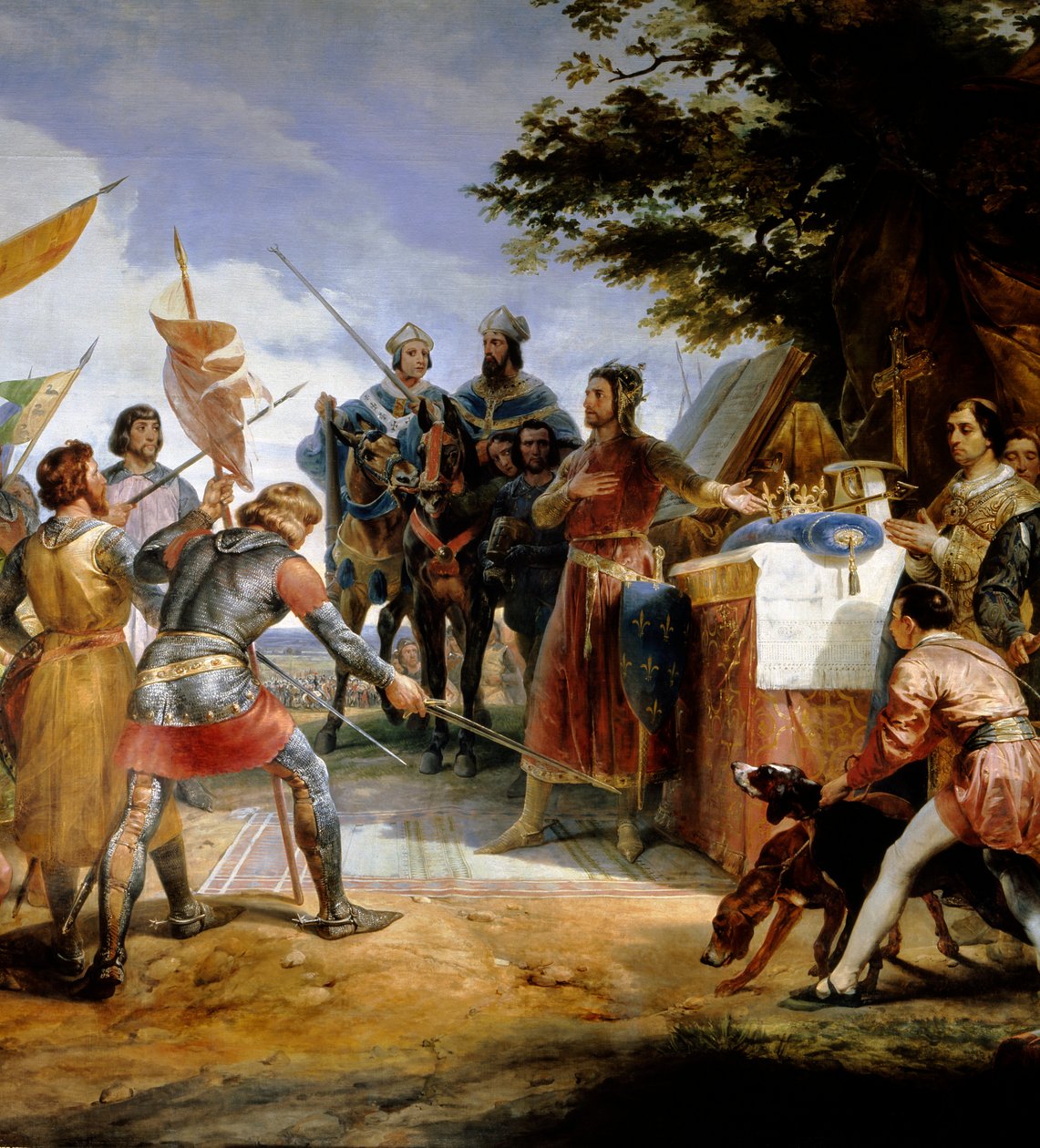 Wojna francusko-angielska (1202-1214): „”bitwa pod Bouvines 27.07.1214, Philippe Auguste stawia na koronę Francji”” Sprzeciwiła się francuskiej armii Philippe
