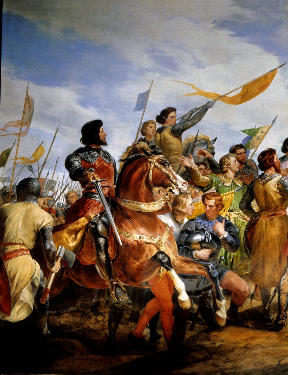 Wojna francusko-angielska (1202-1214): „”bitwa pod Bouvines 27.07.1214, Philippe Auguste stawia na koronę Francji”” Sprzeciwiła się francuskiej armii Philippe