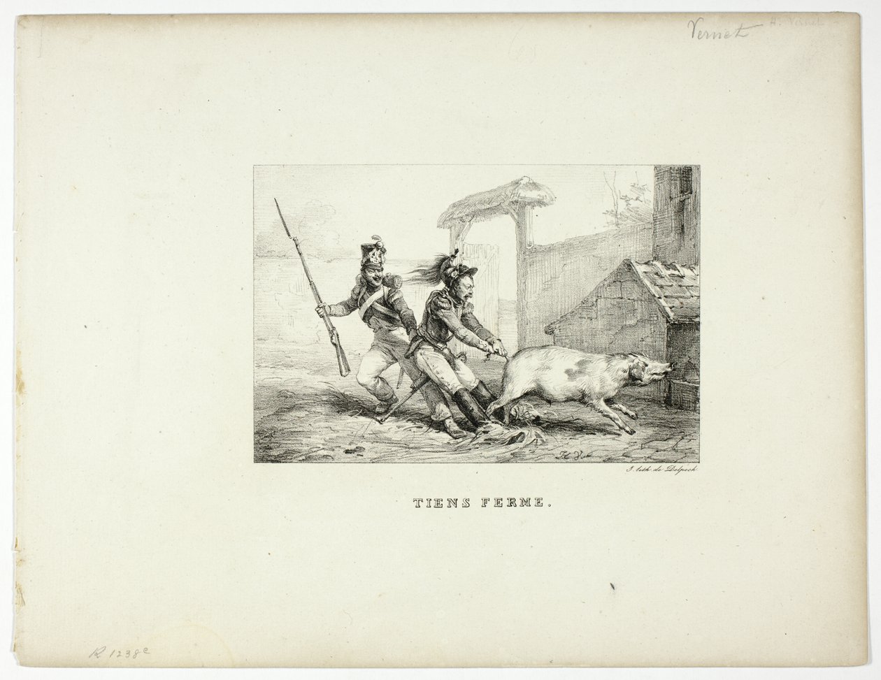 Trzymaj się mocno autorstwa Emile Jean Horace Vernet
