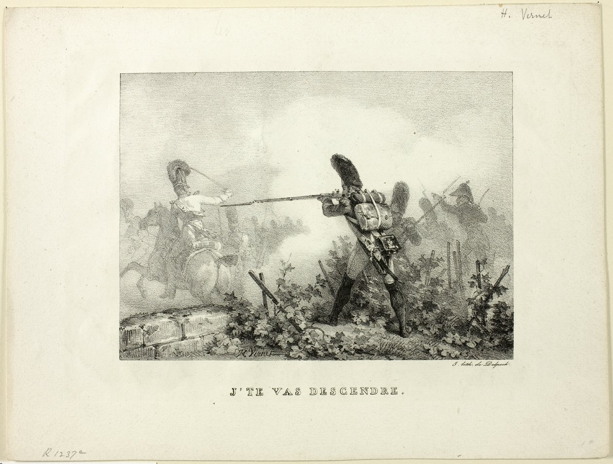 Zabiorę cię na dół autorstwa Emile Jean Horace Vernet