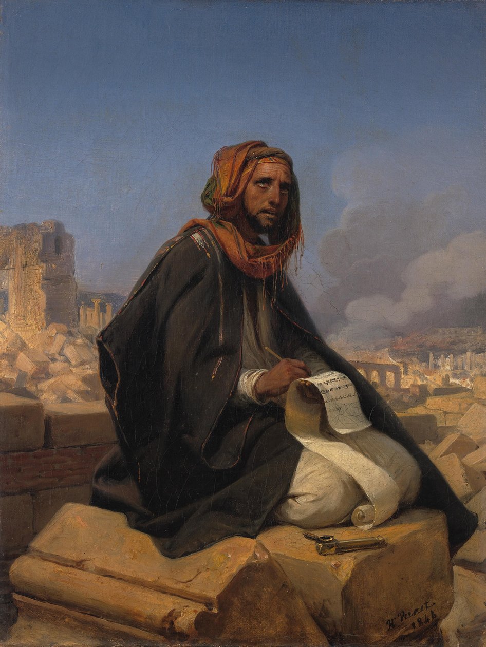 Jeremiasz na ruinach Jerozolimy autorstwa Horace Vernet