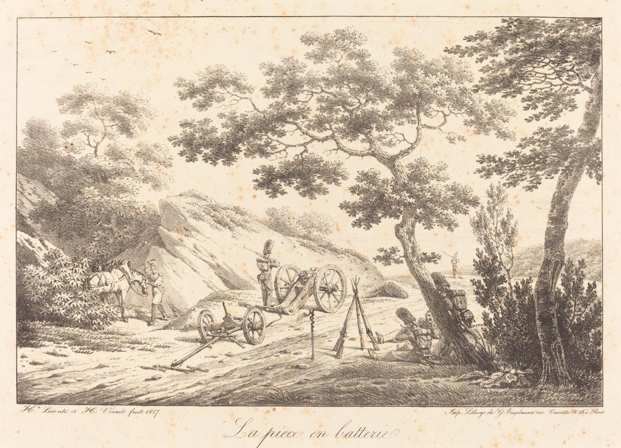 Kawałek w baterii autorstwa Emile Jean Horace Vernet