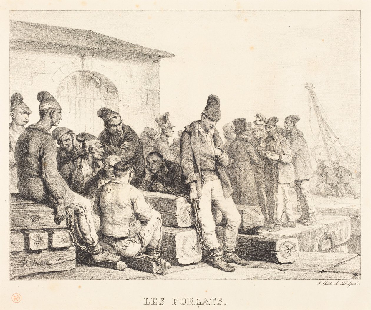 „Les Forçats” (Skazani) autorstwa Horace Vernet