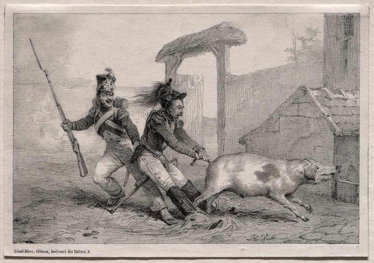 Huncwoci, trzymajcie się mocno autorstwa Emile Jean Horace Vernet