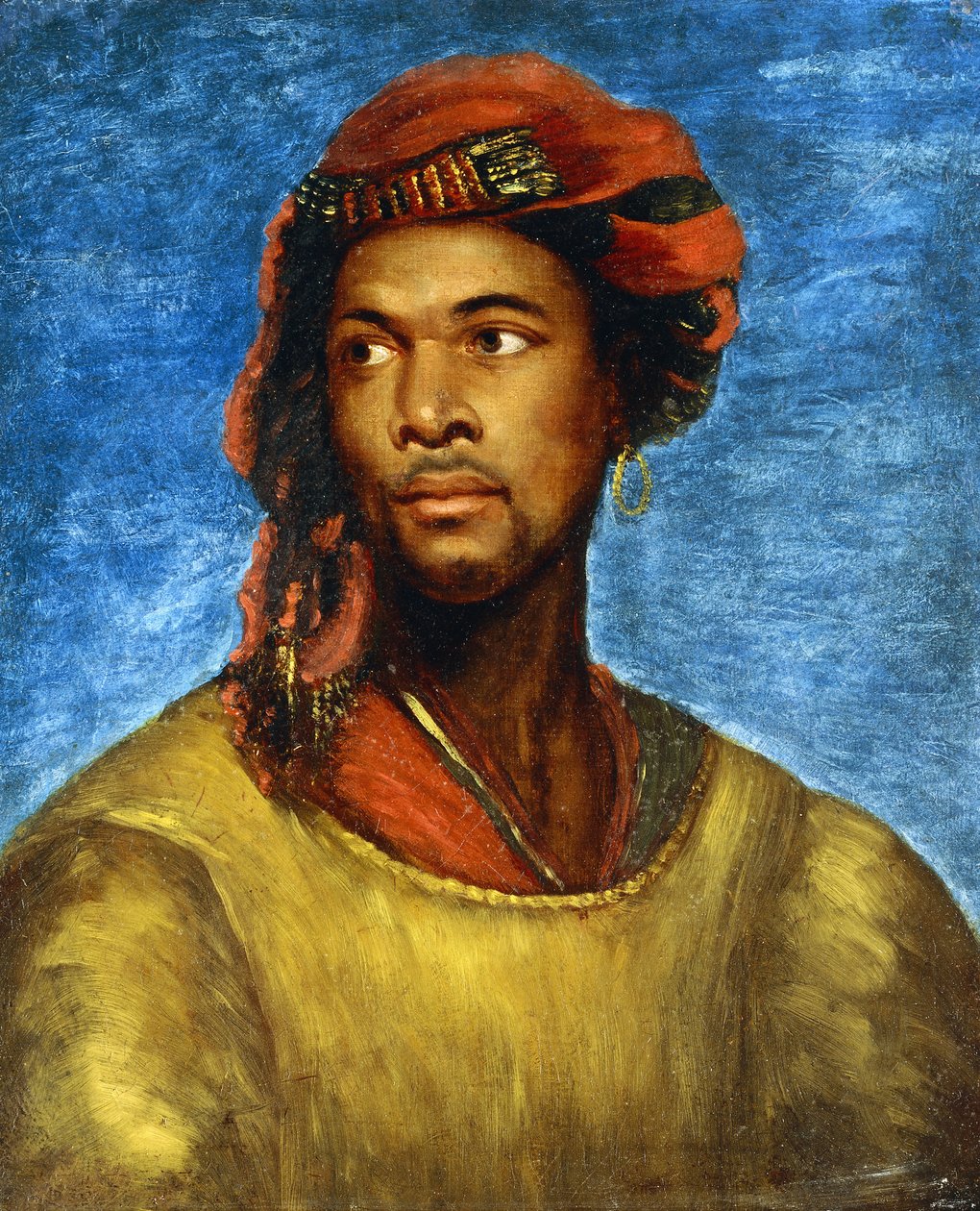 Portret Maura z czerwonym turbanem autorstwa Emile Jean Horace Vernet