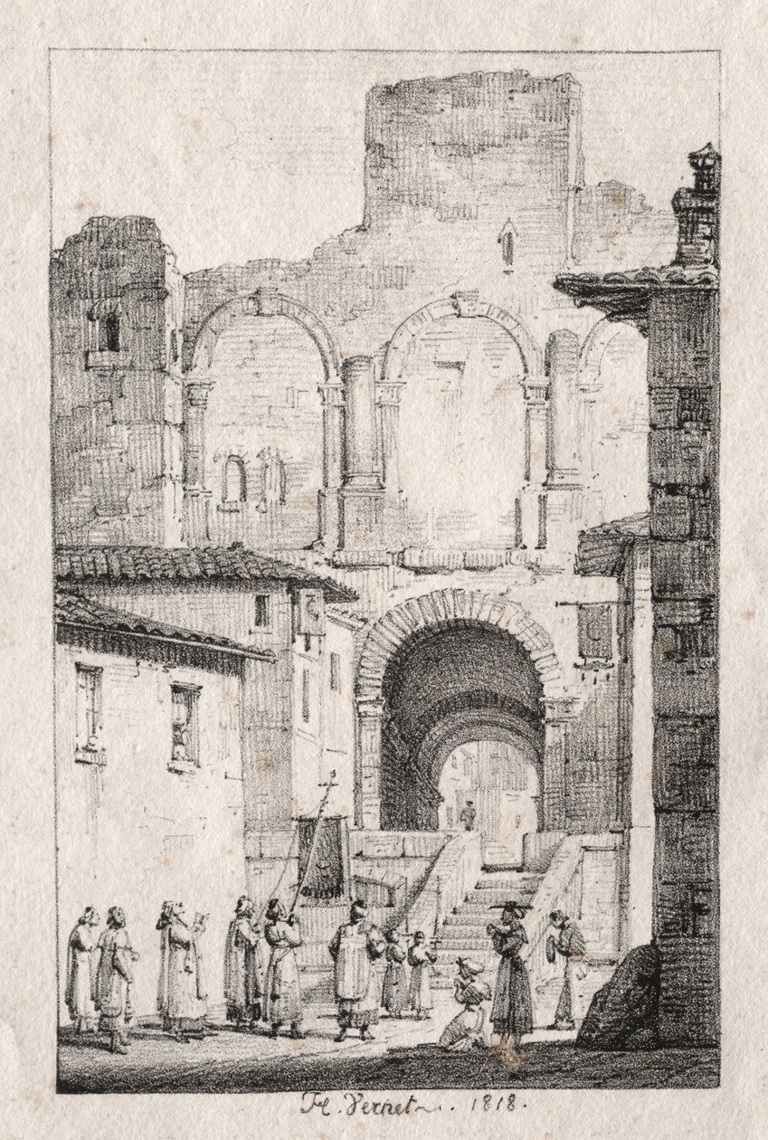 Procesja w Arles autorstwa Emile Jean Horace Vernet