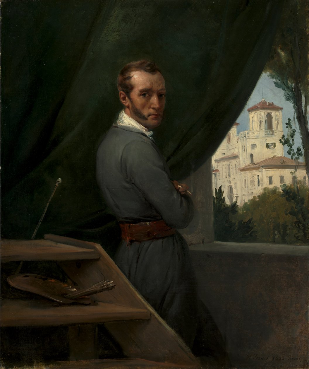 Autoportret w Rzymie autorstwa Emile Jean Horace Vernet
