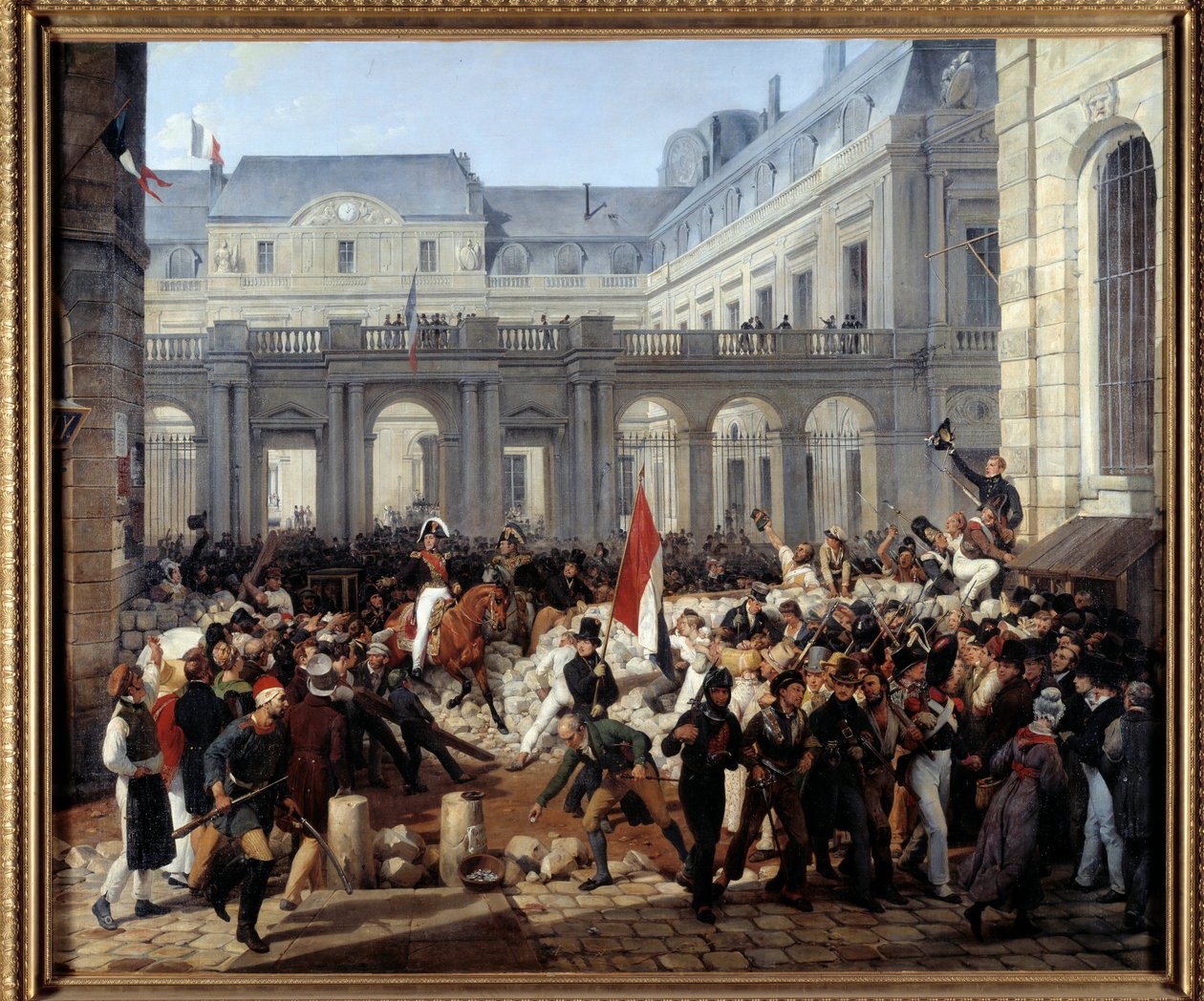 Książę Orleanu opuścił Pałac Królewski, aby udać się do Hotel de Ville (31 lipca autorstwa Emile Jean Horace Vernet