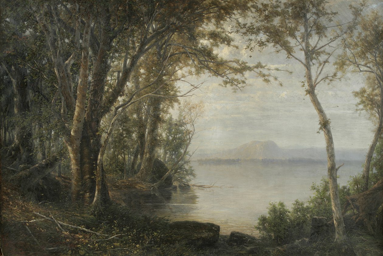 Góra Katahdin, Krajobraz z jeziorem i górą autorstwa Horace Wolcott Robbins