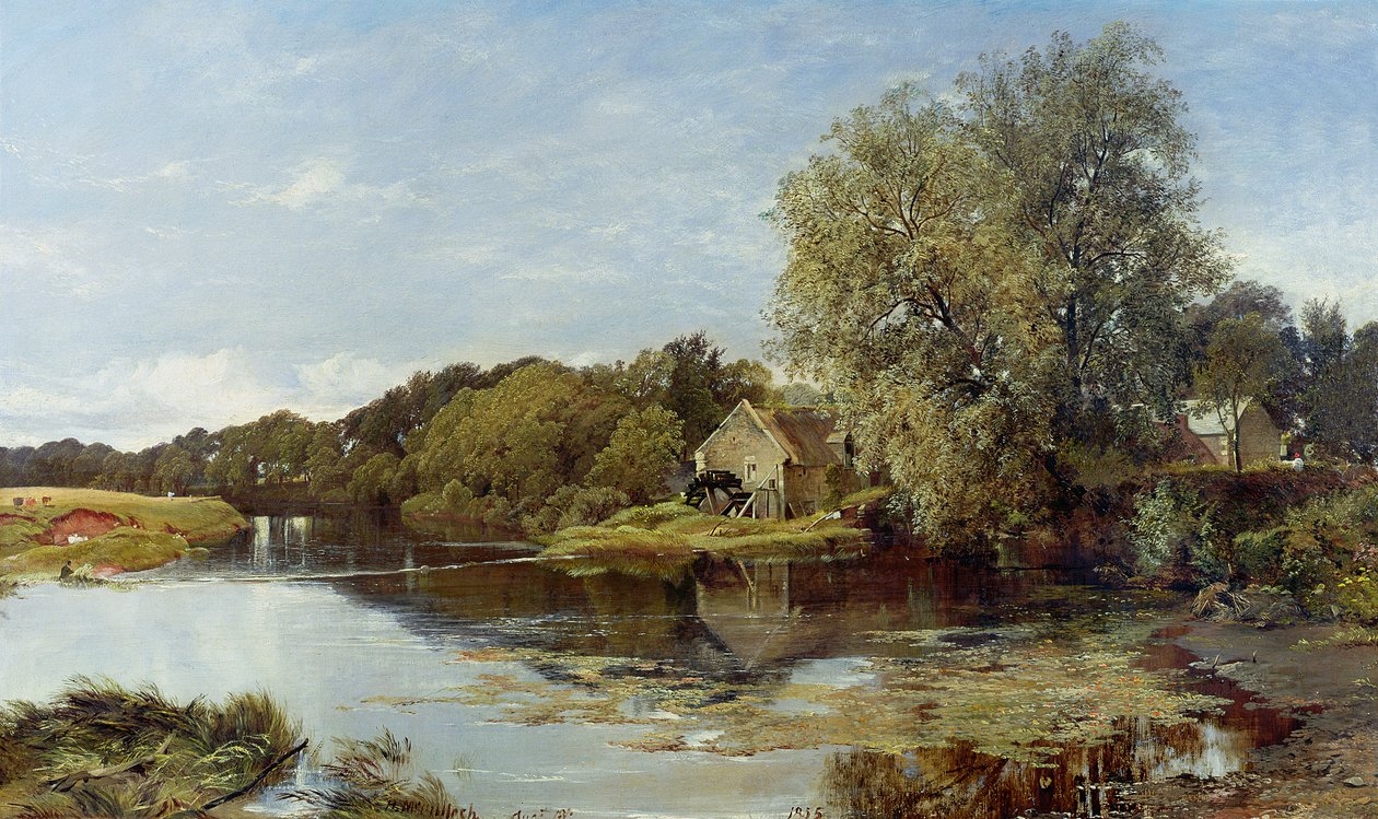 W Milton Mill, na rzece Irvine, 1855 r. autorstwa Horatio McCulloch