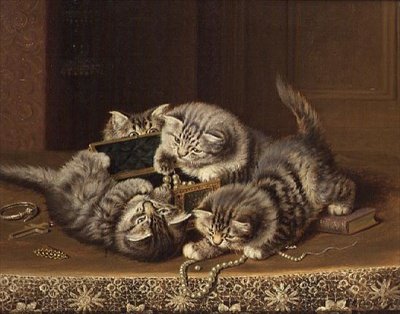 Kocięta autorstwa Horatio Henry Couldery