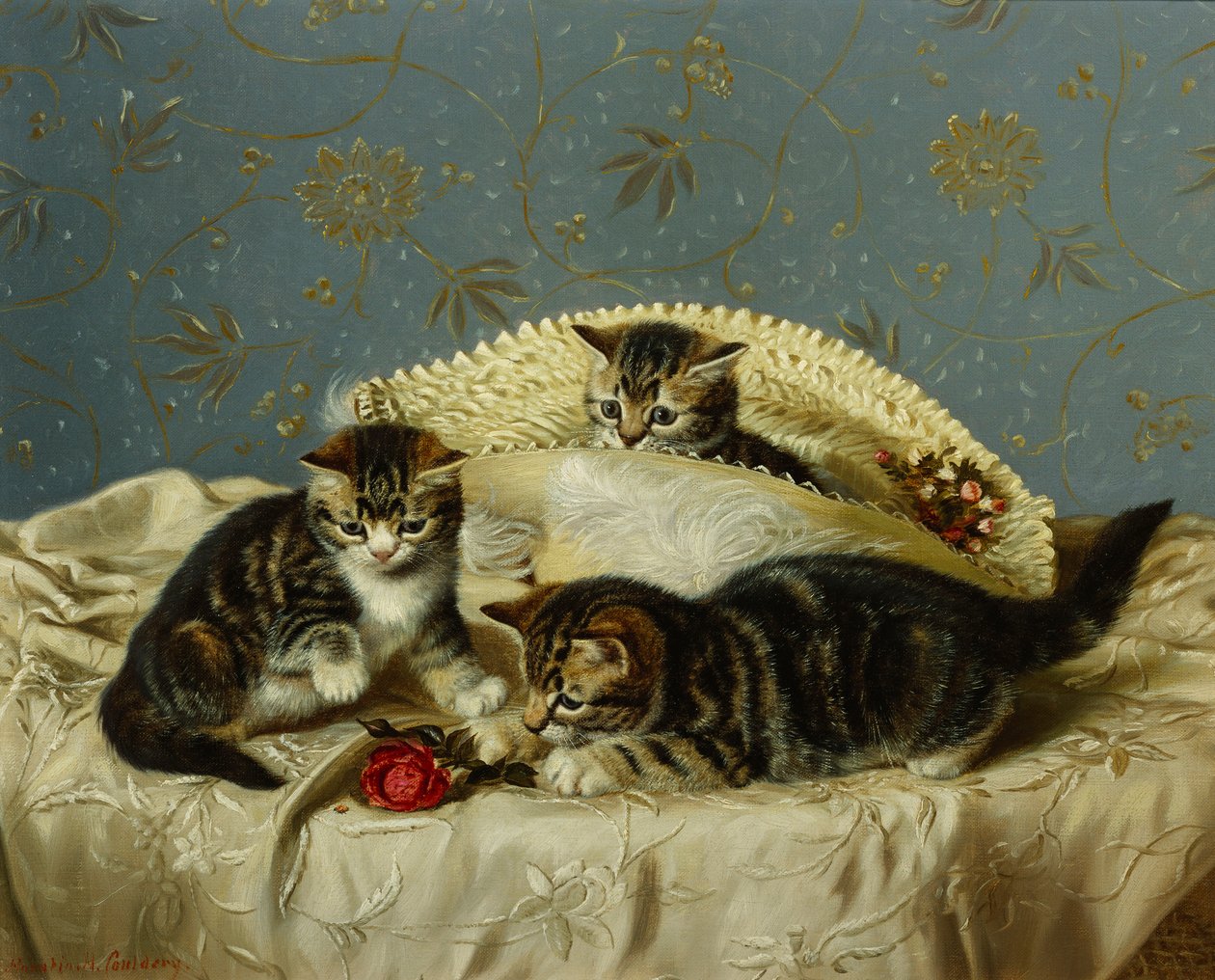 Kocięta do psoty (olej na płótnie) autorstwa Horatio Henry Couldery
