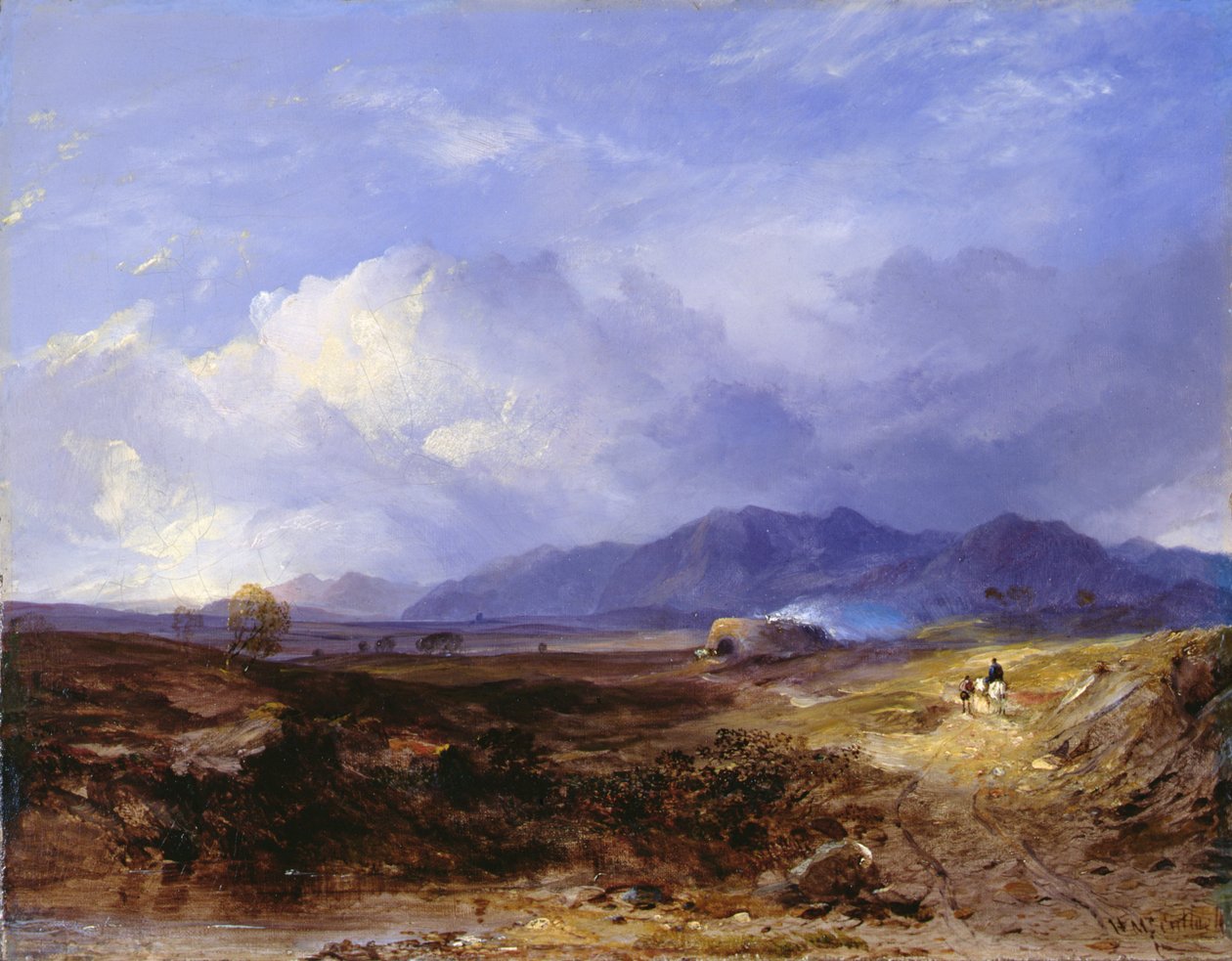 Droga na Wyżynach Zachodnich, ok. 1850 (olej na płótnie) autorstwa Horatio McCulloch