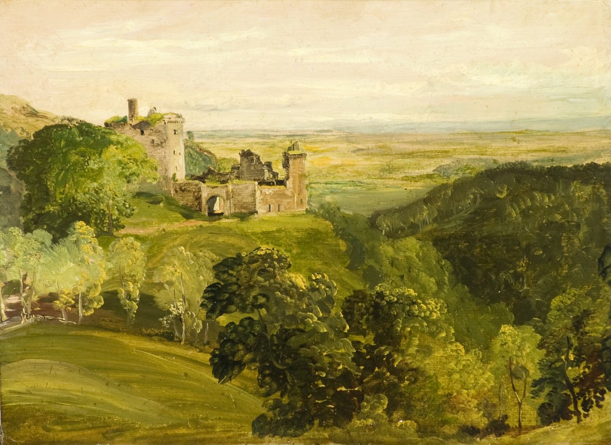 Zamek Campbell (olej na płótnie) autorstwa Horatio McCulloch