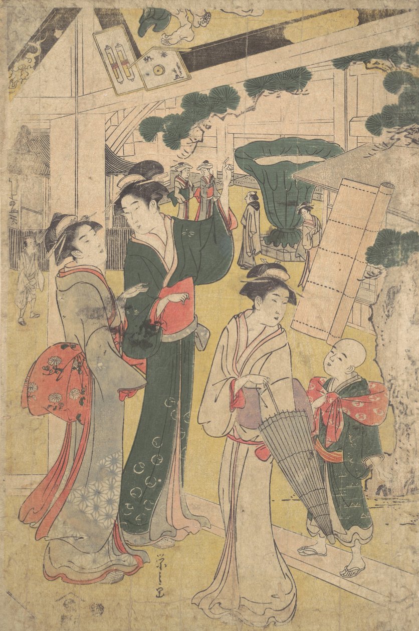 Grupa kobiet. autorstwa Hosoda Eishi