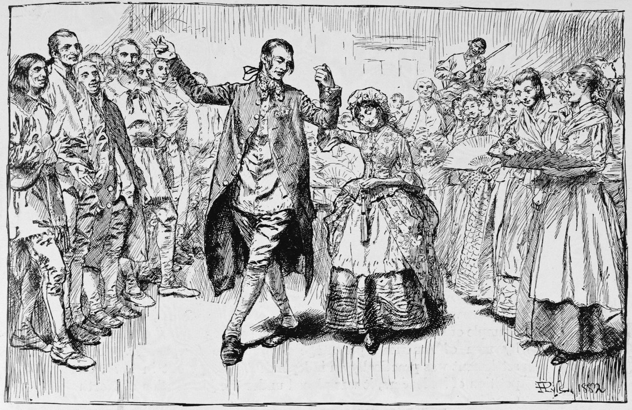 Ślub w Kentucky, ilustracja z „Building the Nation” Charlesa Carletona Coffina, 1883 autorstwa Howard Pyle