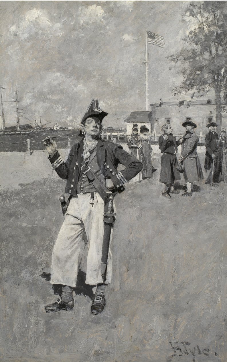 Privateersman Ashore, 1893 (olej na płótnie Russells) autorstwa Howard Pyle