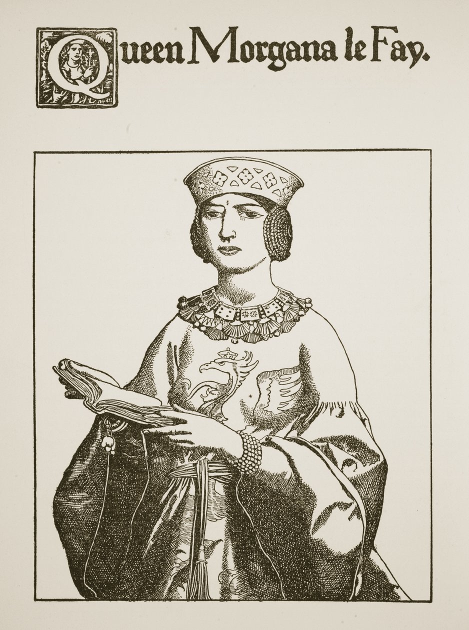 Królowa Morgana le Fay, ilustracja z „Historii króla Artura i jego rycerzy”, 1903 autorstwa Howard Pyle