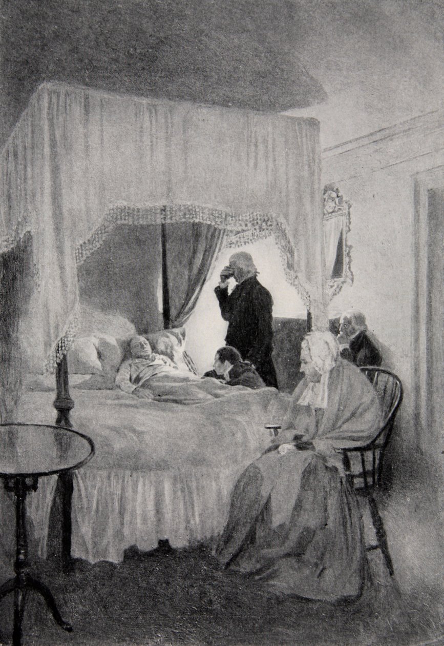 Śmierć Waszyngtona pod Mount Vernon, 14 grudnia 1799 autorstwa Howard Pyle