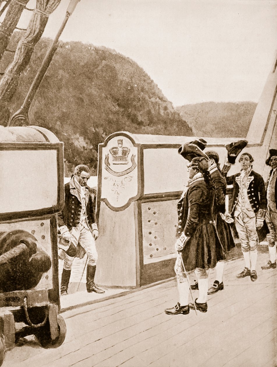 Ucieczka Arnolda na brytyjskim slupie wojennym, Vulture autorstwa Howard Pyle