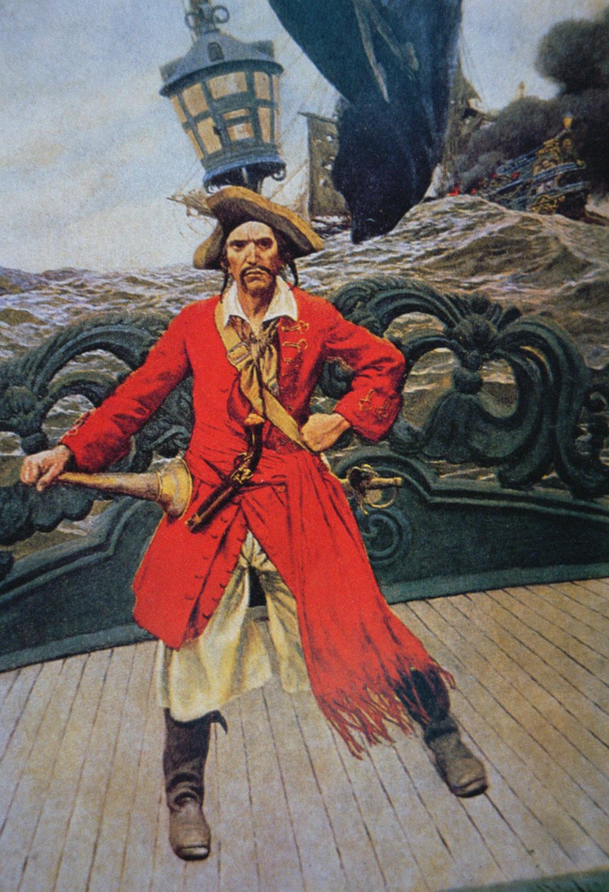 Wódz piratów (kolor lito) autorstwa Howard (after) Pyle