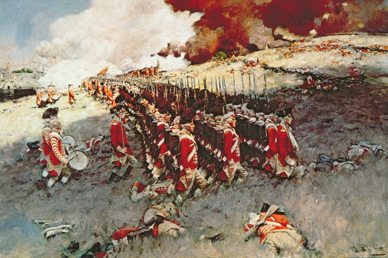 Bitwa o Bunker Hill autorstwa Howard (after) Pyle