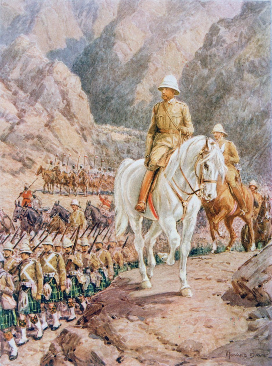 Lord Roberts (1832-1914) w marszu do Kandahar autorstwa Howard Davie