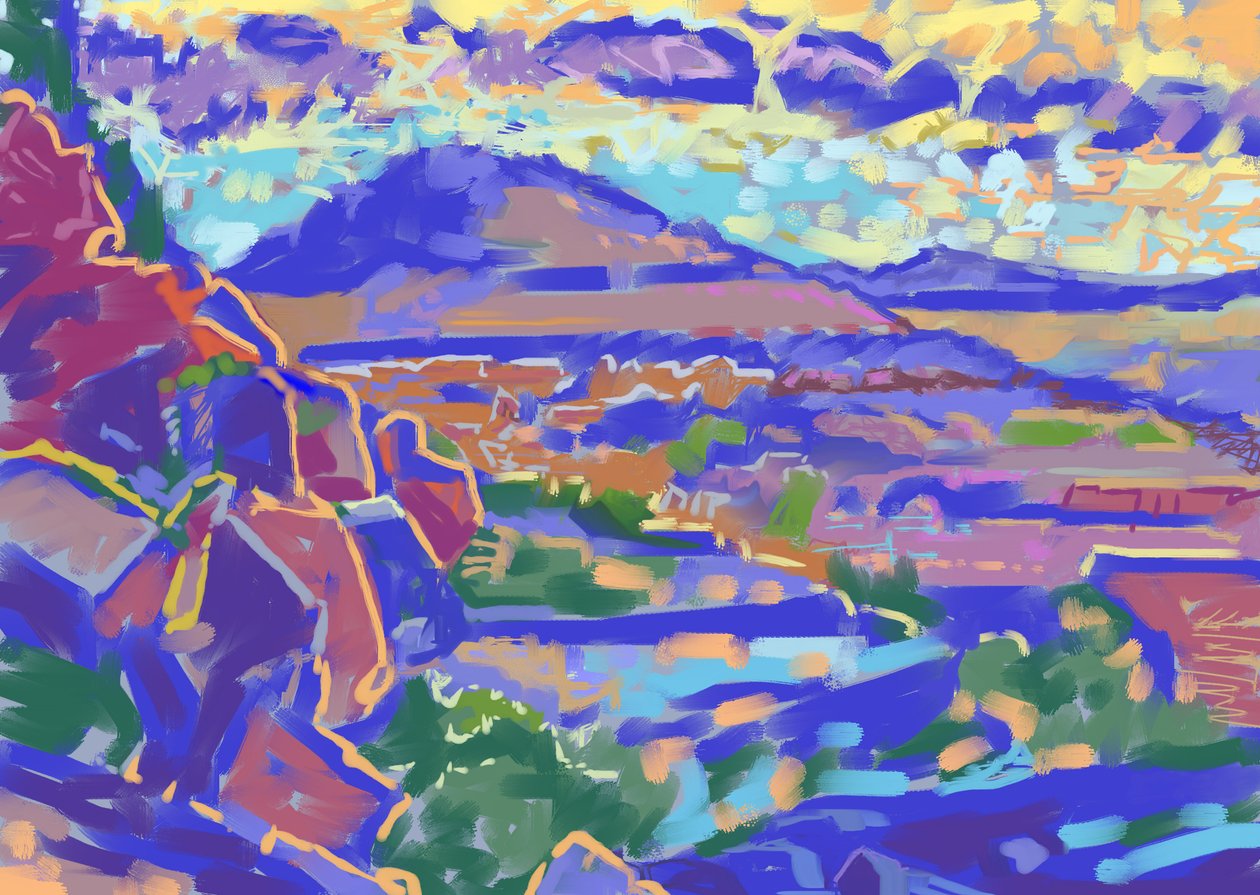 Land and Light, Sedona (sztuka komputerowa) autorstwa Howard Ganz