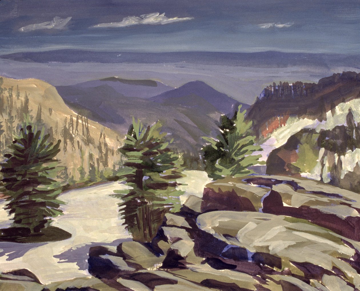 Mountain Vista, Park Narodowy Lassen Volcanic, 2000 (akryl na płótnie) autorstwa Howard Ganz
