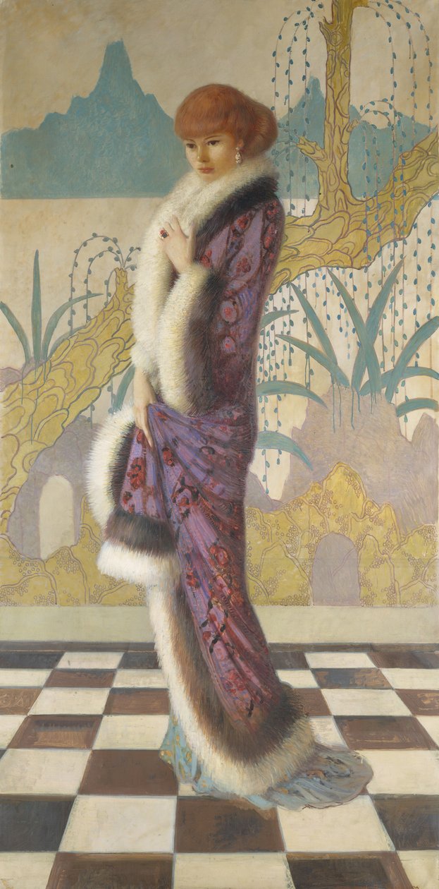 Pani Ethel Cushing, ca. 1912-14. autorstwa Howard Gardiner Cushing