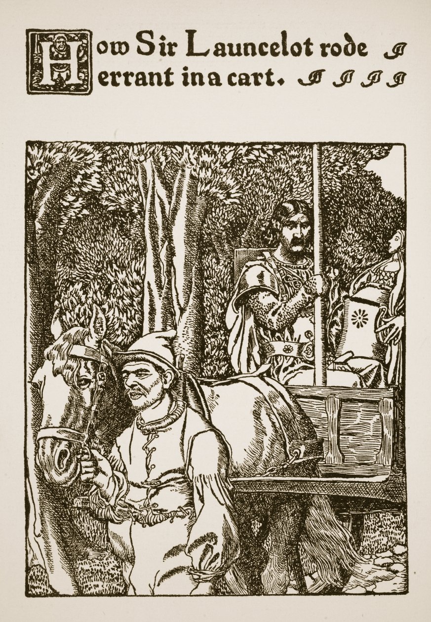 Jak Sir Launcelot na wozie błądził, ilustracja z 
