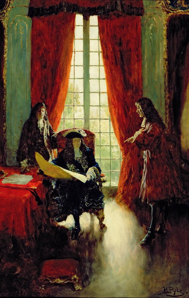 La Salle prosi króla o pozwolenie na zwiedzanie Missisipi, z „Wielkiej La Salle” Henry Loomisa Nelsona (1846-1908), opublikowanej w Harper