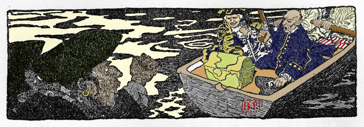 Le pirate Jack Ballister „Opowieść o losach Jacka Ballistera” w „Księdze piratów Buccaneers and Marooners of the Spanish Main” , illustre par Howard Pyle (1853-1911), ilustrator americain autorstwa Howard Pyle