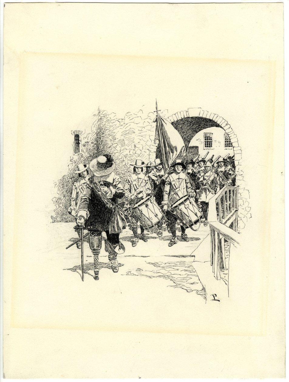 Tailpiece na ewolucję Nowego Jorku, II autorstwa Howard Pyle