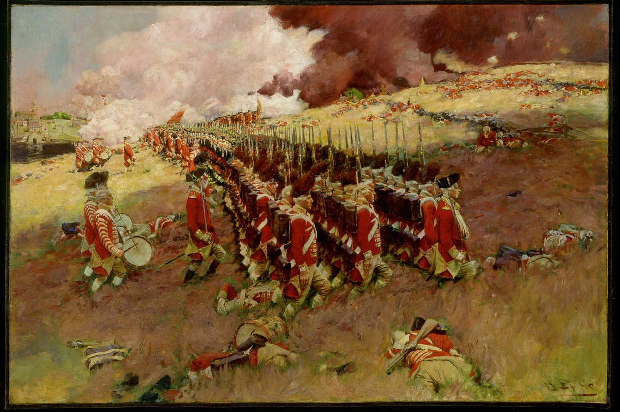 Bitwa o Bunker Hill autorstwa Howard Pyle