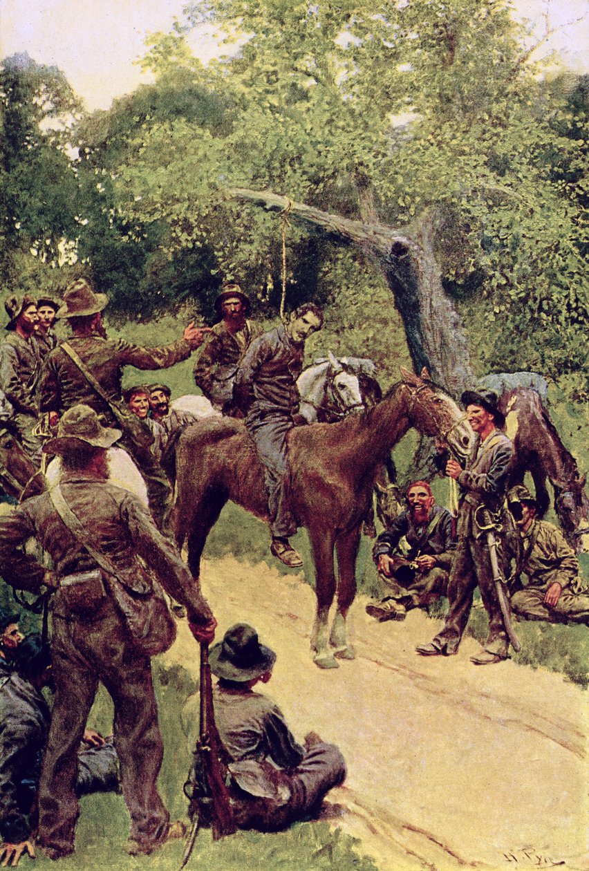 „They Talked It Over – With Me Sitting on the Horse”, ilustracja z „Landegona” Williama Gilmore