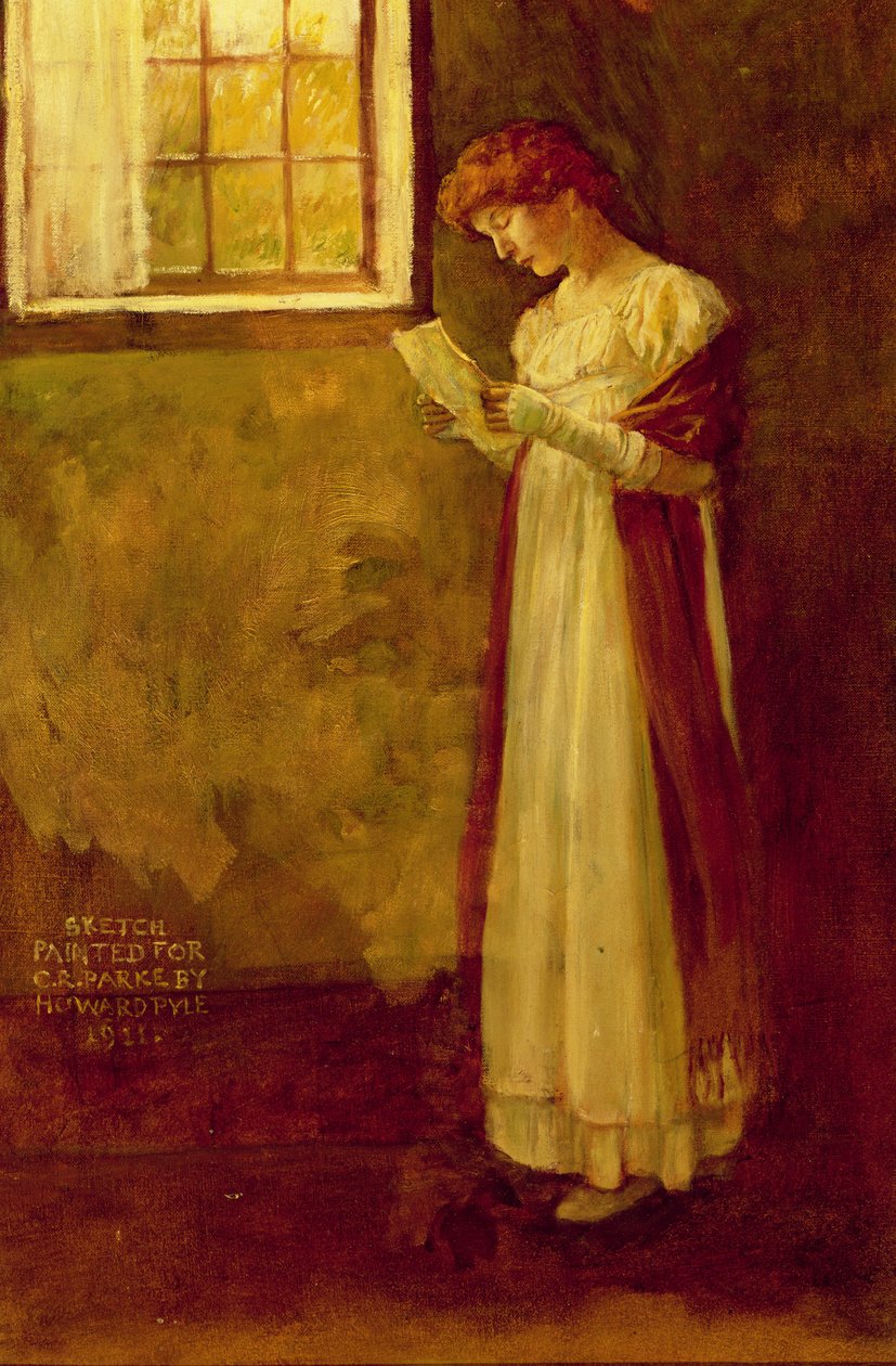 Bez tytułu (Kobieta przy oknie) autorstwa Howard Pyle