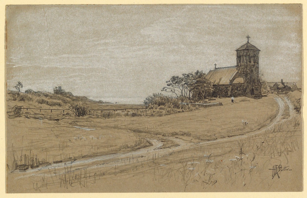 Rysunek, Krajobraz, 1880-90 autorstwa Howard Russell Butler