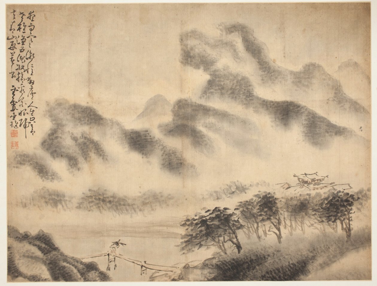 Landscapes and Figures: Krajobraz autorstwa Huang Shen