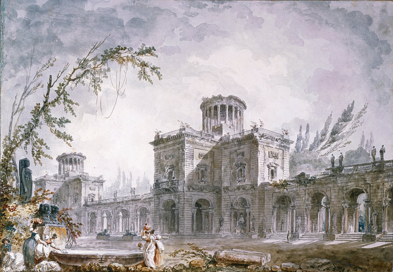 Fantazja architektoniczna, 1760 autorstwa Hubert Robert
