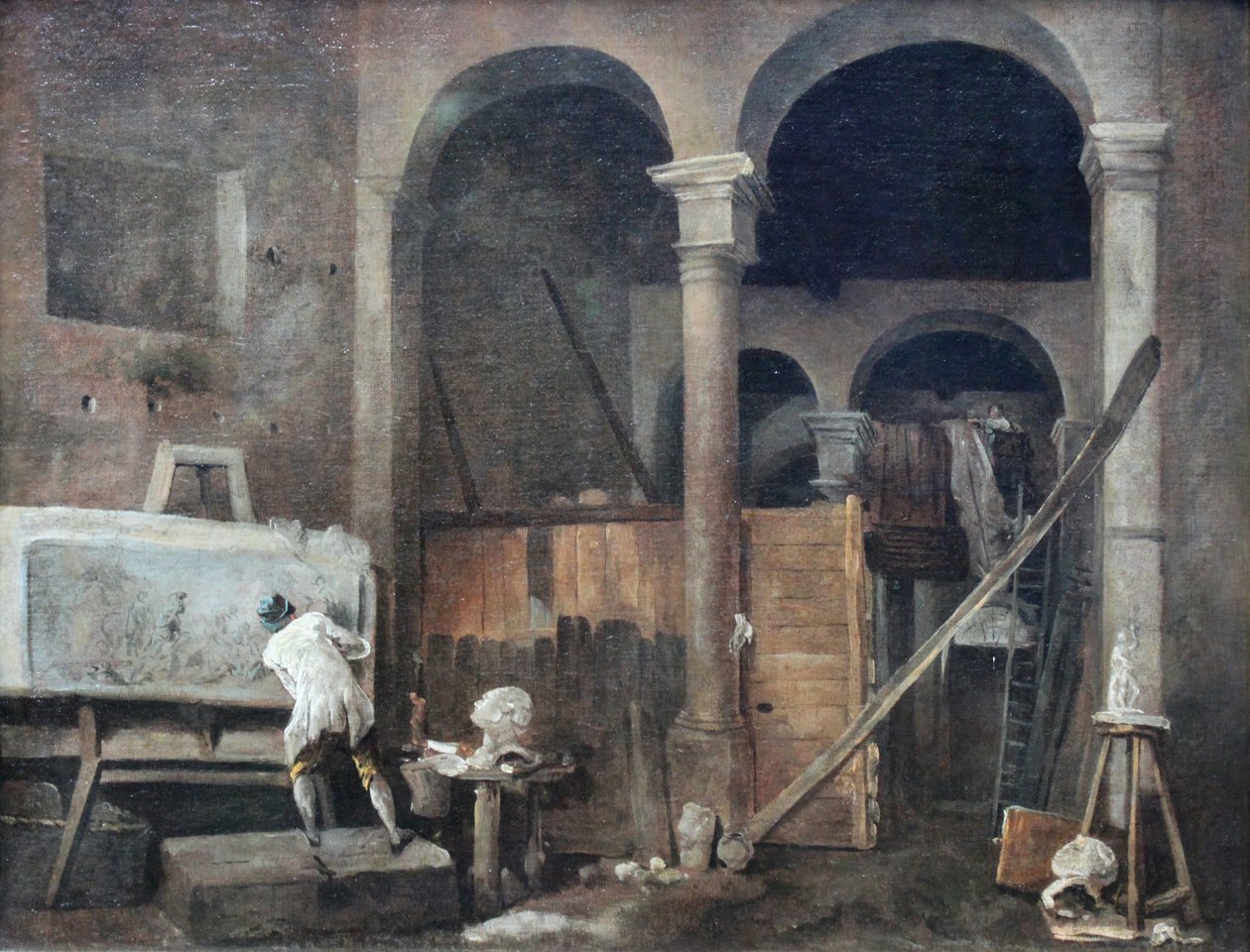 Pracownia artysty autorstwa Hubert Robert