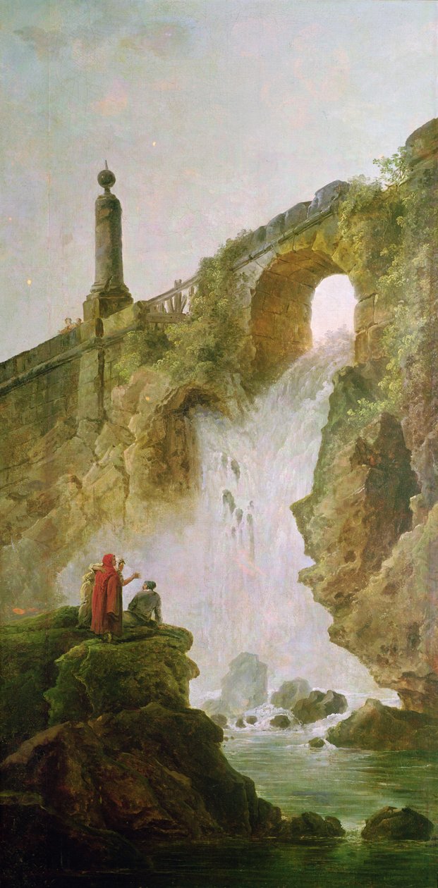 Krajobraz, Wodospad autorstwa Hubert Robert