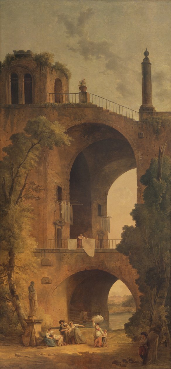 Krajobraz z ruinami, 1802 autorstwa Hubert Robert