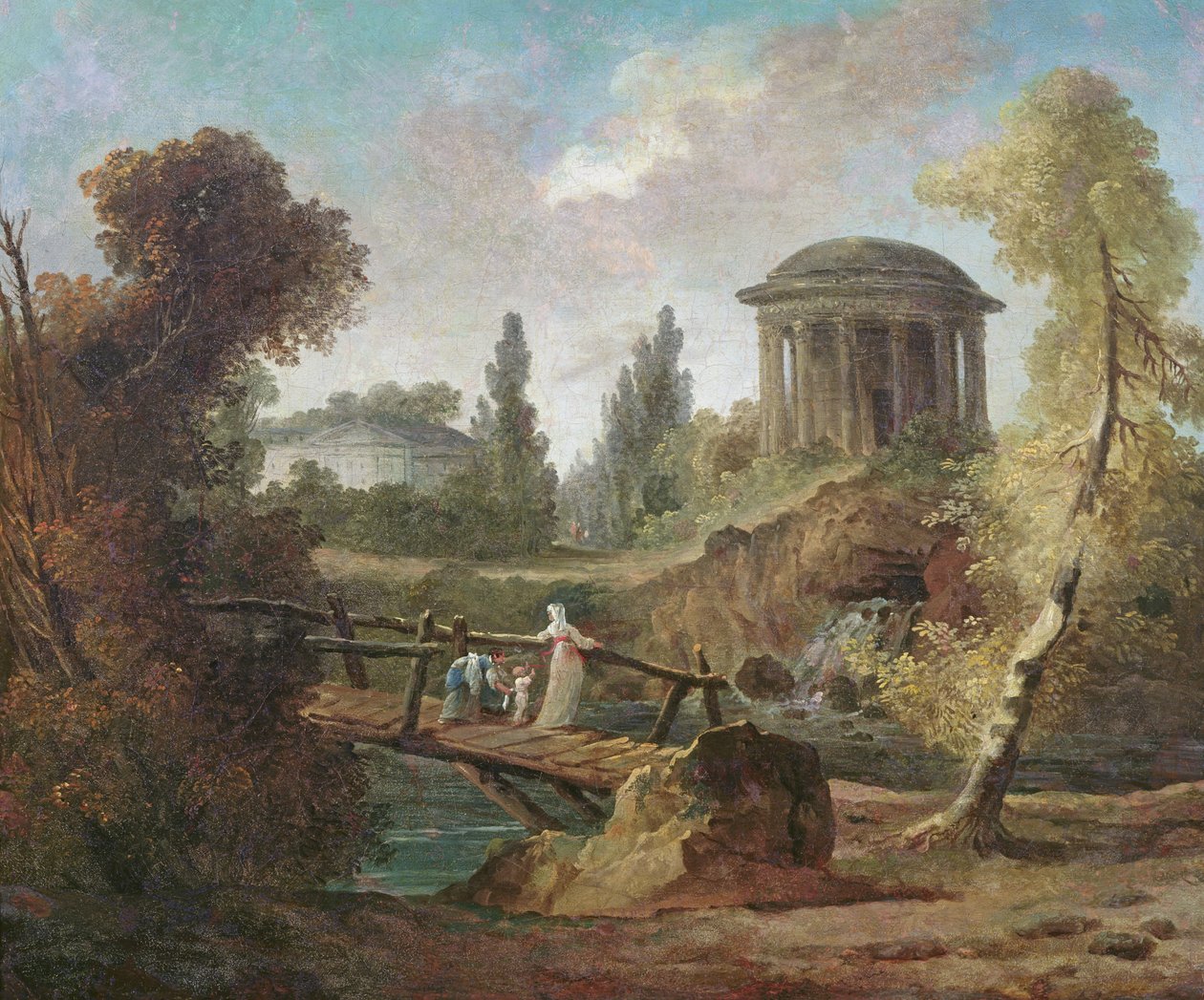Kaskados prie Tivoli, apie 1775 m. poli autorstwa Hubert Robert