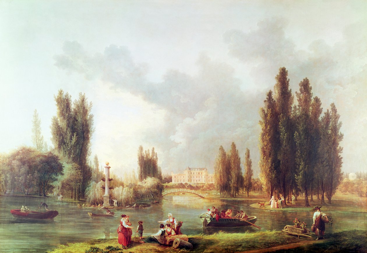 Park i zamek w Mereville autorstwa Hubert Robert