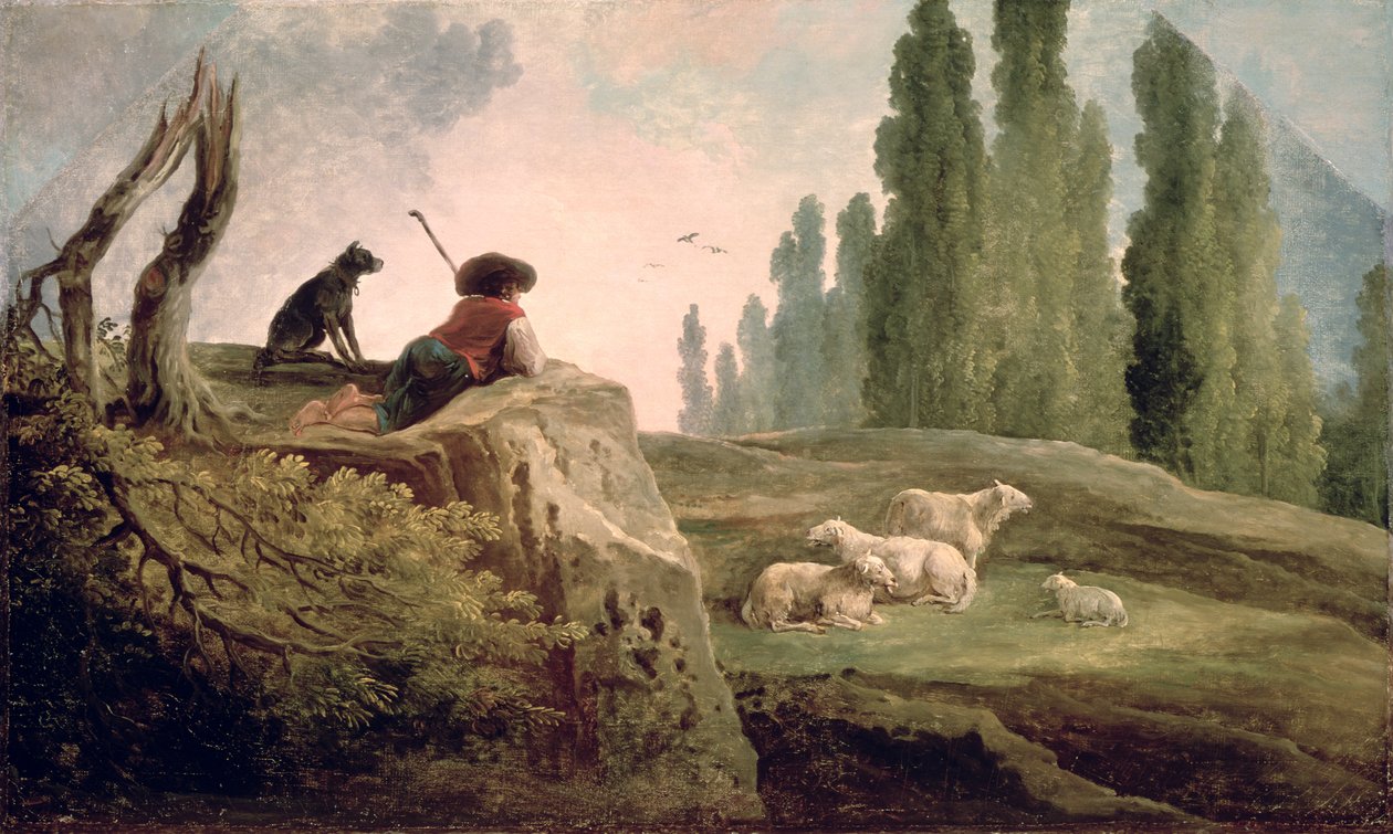 Pasterz autorstwa Hubert Robert