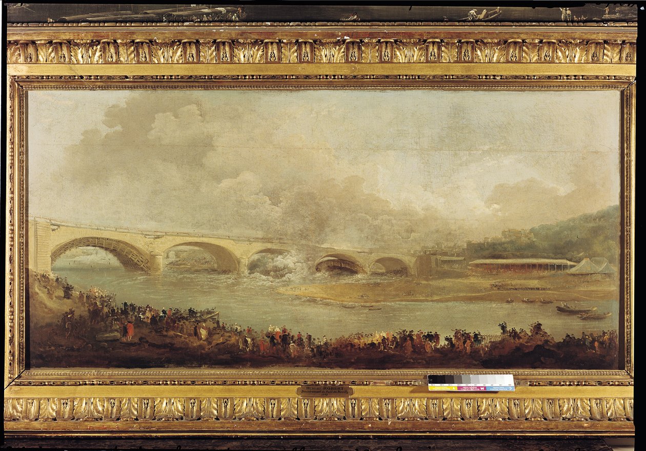 Odsłonięcie Pont de Neuilly, 1772 autorstwa Hubert Robert