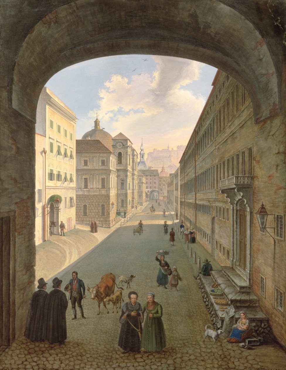 Lodron Pałac, Salzburg, 1833 autorstwa Hubert Sattler